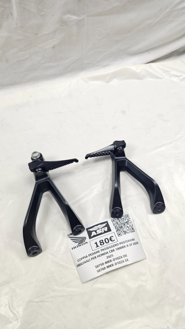 COPPIA PEDANE POSTERIORI PASSSEGGERO PER HONDA CBR 1000RR-R SP 2020 2025
