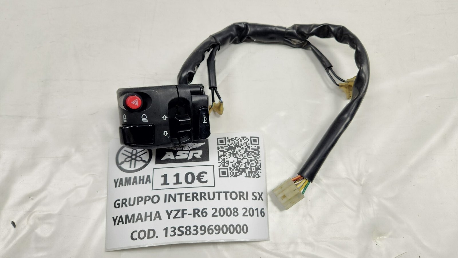 GRUPPO INTERRUTTORI SINISTRO DEVIO LUCI PER YAMAHA YZF R6 2008 2016
