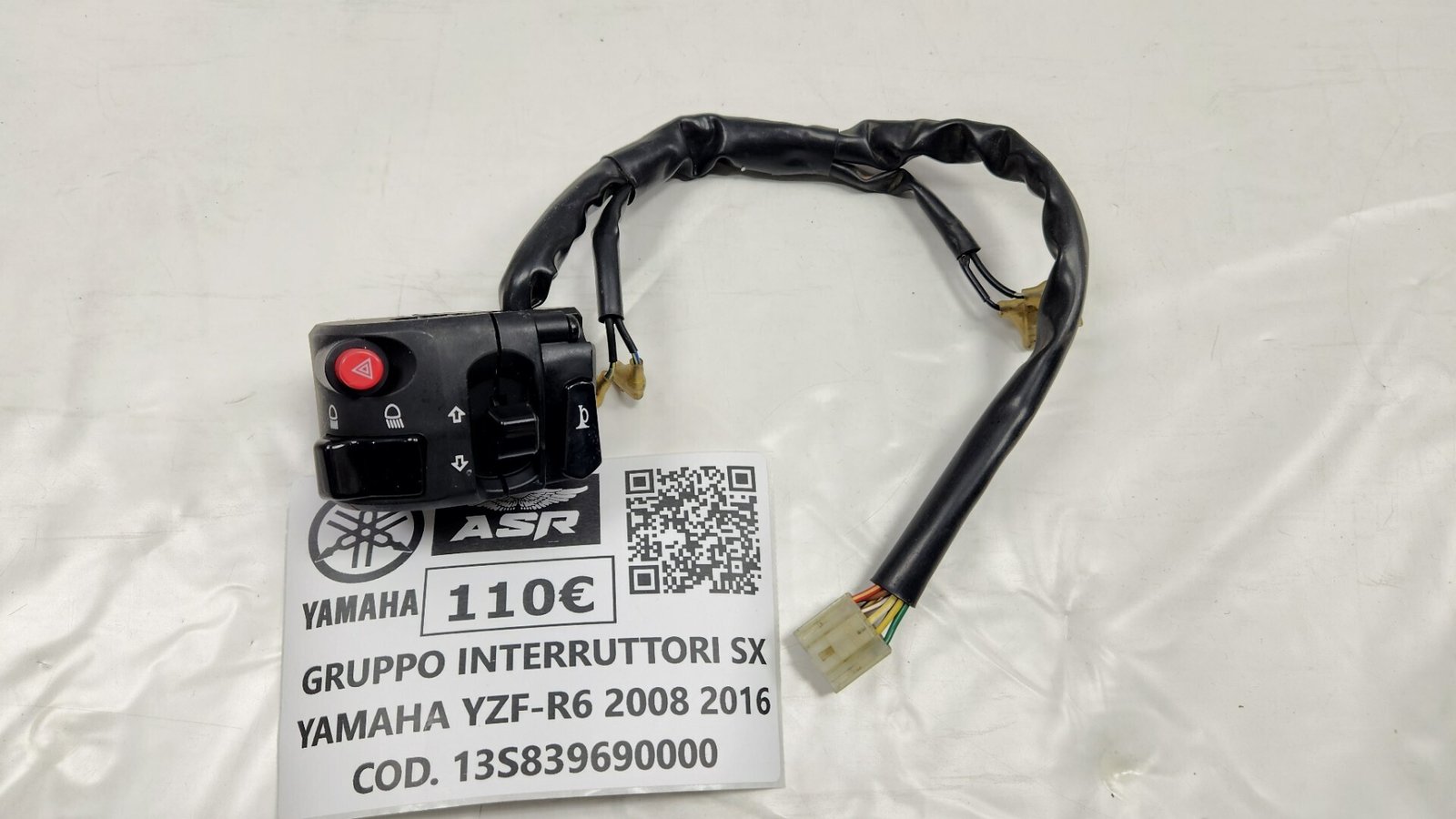 GRUPPO INTERRUTTORI SINISTRO DEVIO LUCI PER YAMAHA YZF R6 2008 2016