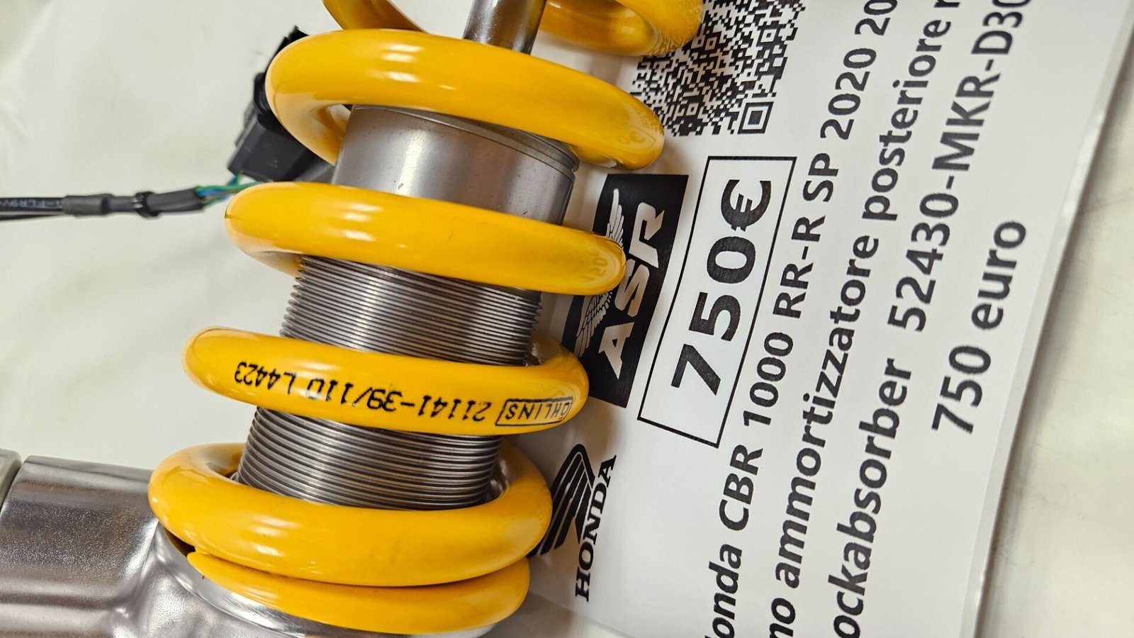 MONO AMMORTIZZATORE OHLINS PER HONDA CBR 1000RR-R SP 2020 2025