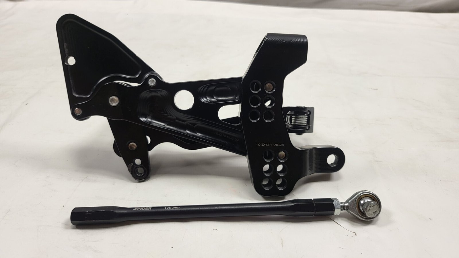 COPPIA PEDANE RACING SPIDER PER DUCATI PANIGALE V4 V4S V4R EVO MODEL BLACK - immagine 4