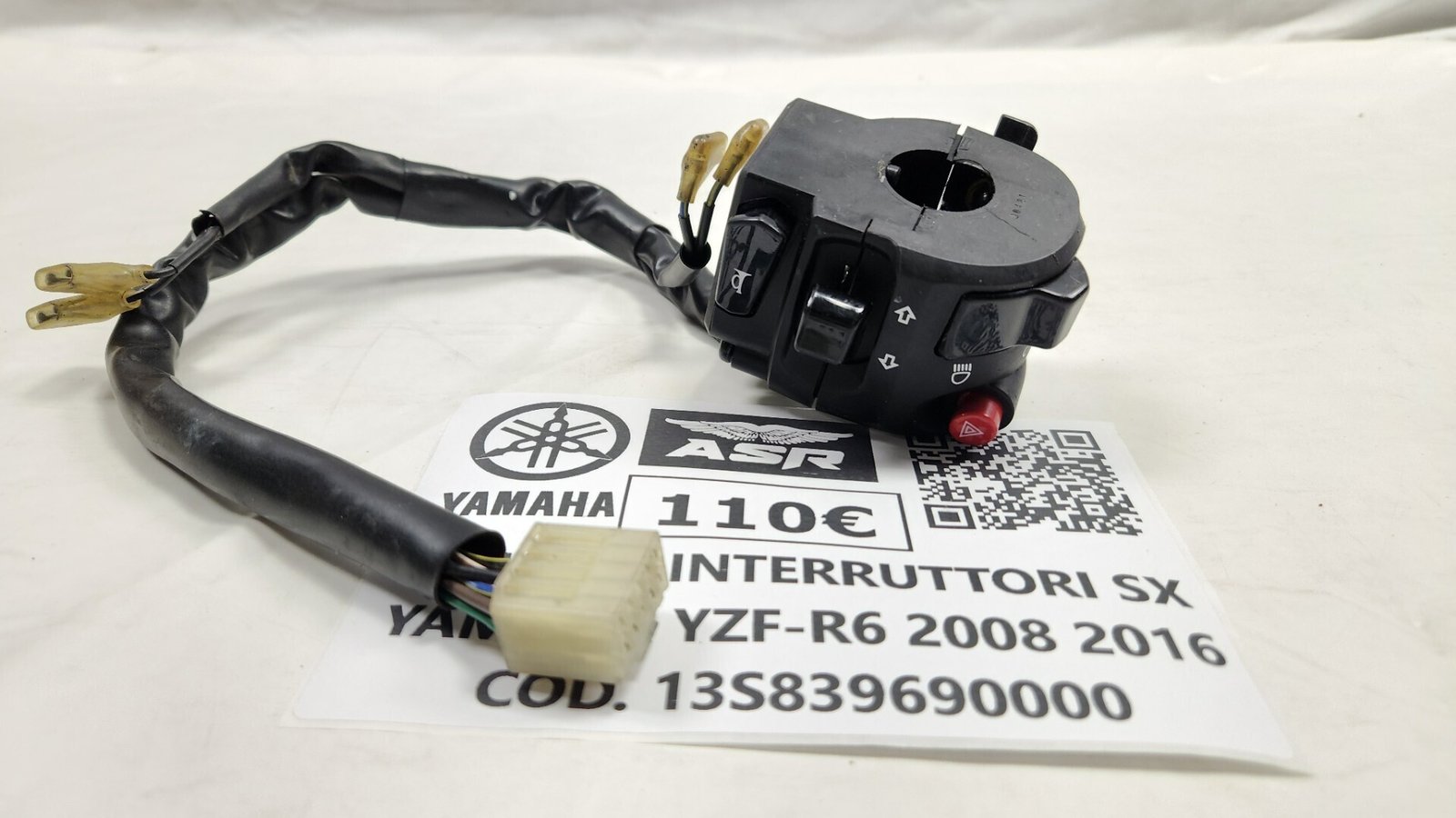 GRUPPO INTERRUTTORI SINISTRO DEVIO LUCI PER YAMAHA YZF R6 2008 2016