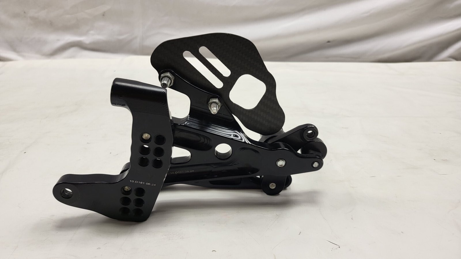 COPPIA PEDANE RACING SPIDER PER DUCATI PANIGALE V4 V4S V4R EVO MODEL BLACK - immagine 5