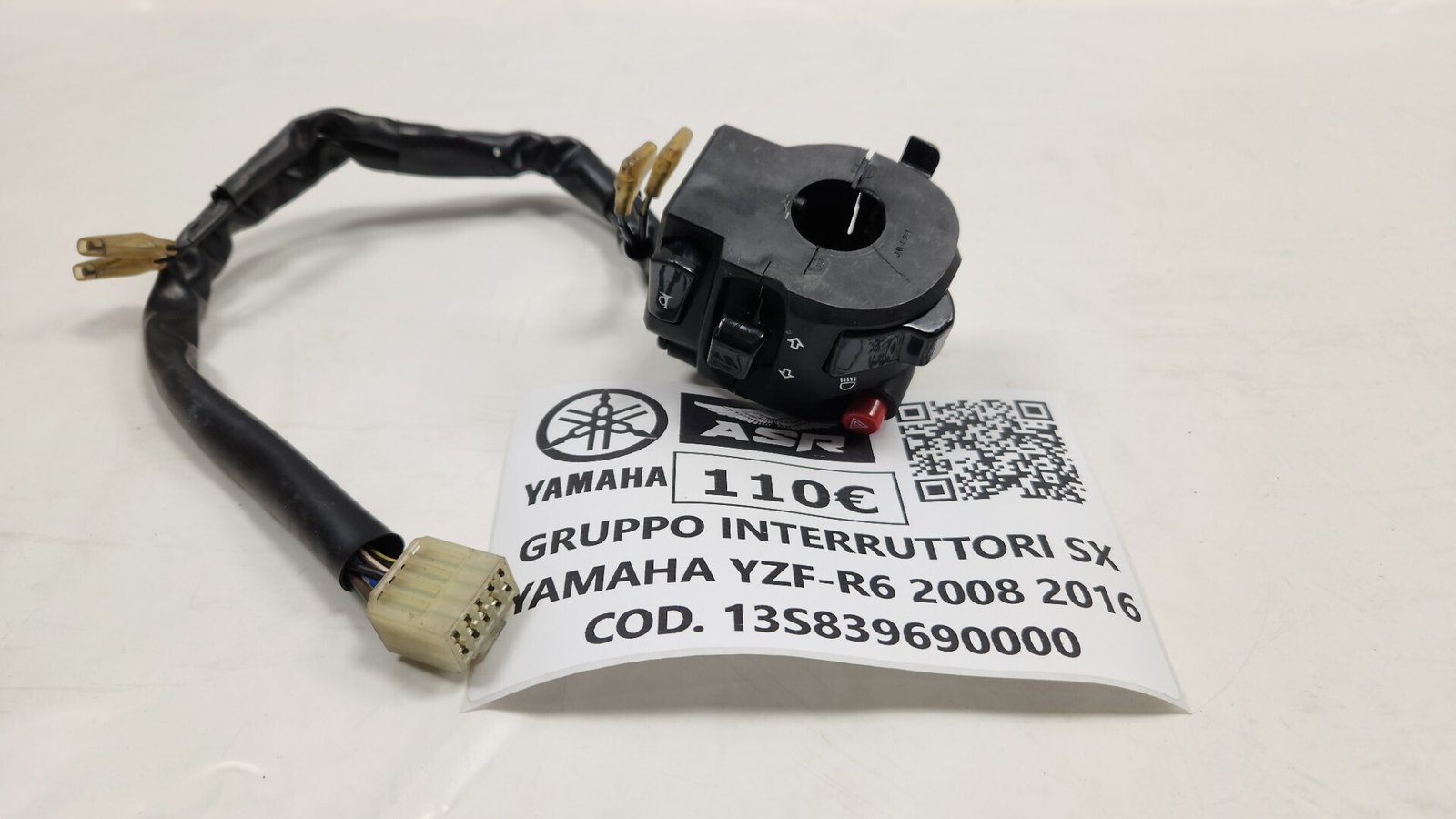 GRUPPO INTERRUTTORI SINISTRO DEVIO LUCI PER YAMAHA YZF R6 2008 2016
