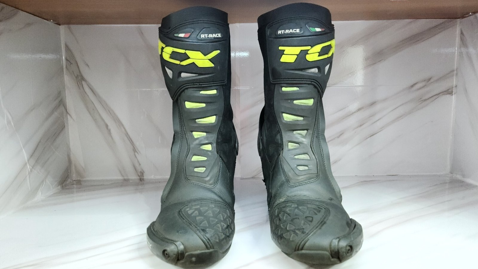Stivali Moto Racing TCX RT-Race Nero Giallo Fluo TAGLIA 45 - immagine 9