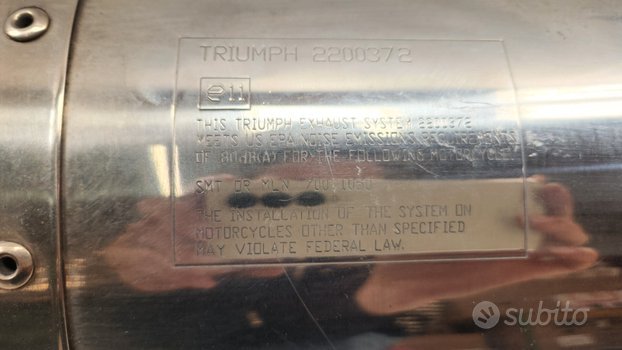 TERMINALE DI SCARICO TRIUMPH TIGER 1050 2007 2012